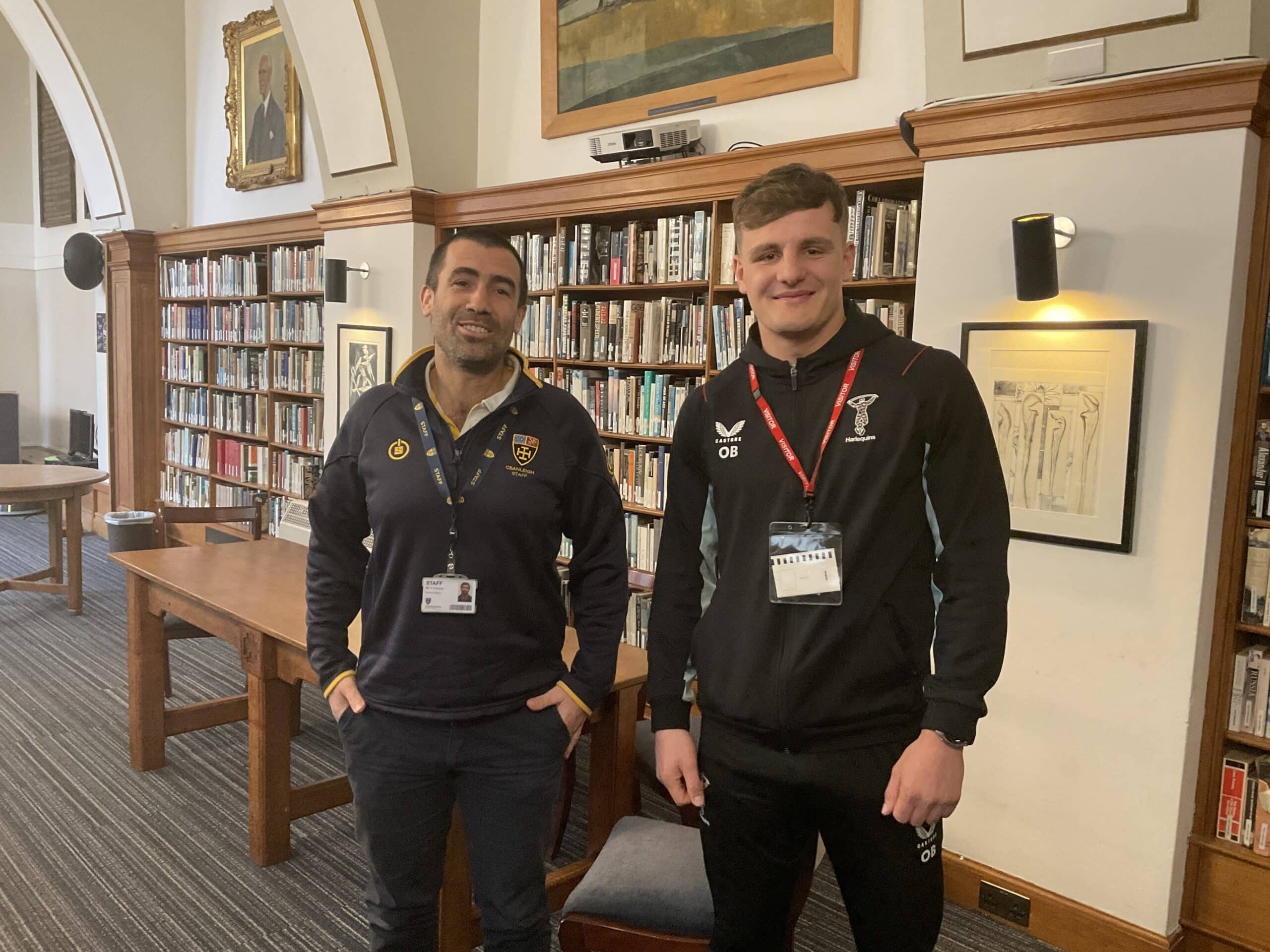 OC Oscar Beard Visits Cranleigh For Sports Q&A