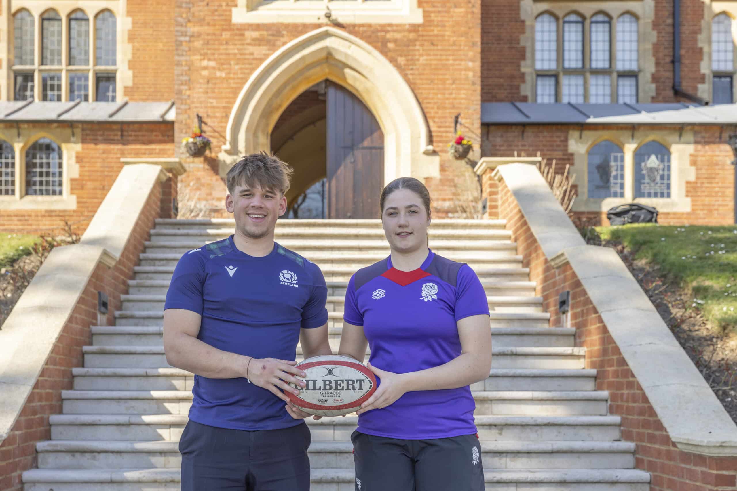 International rugby selection for Charlotte and Joe