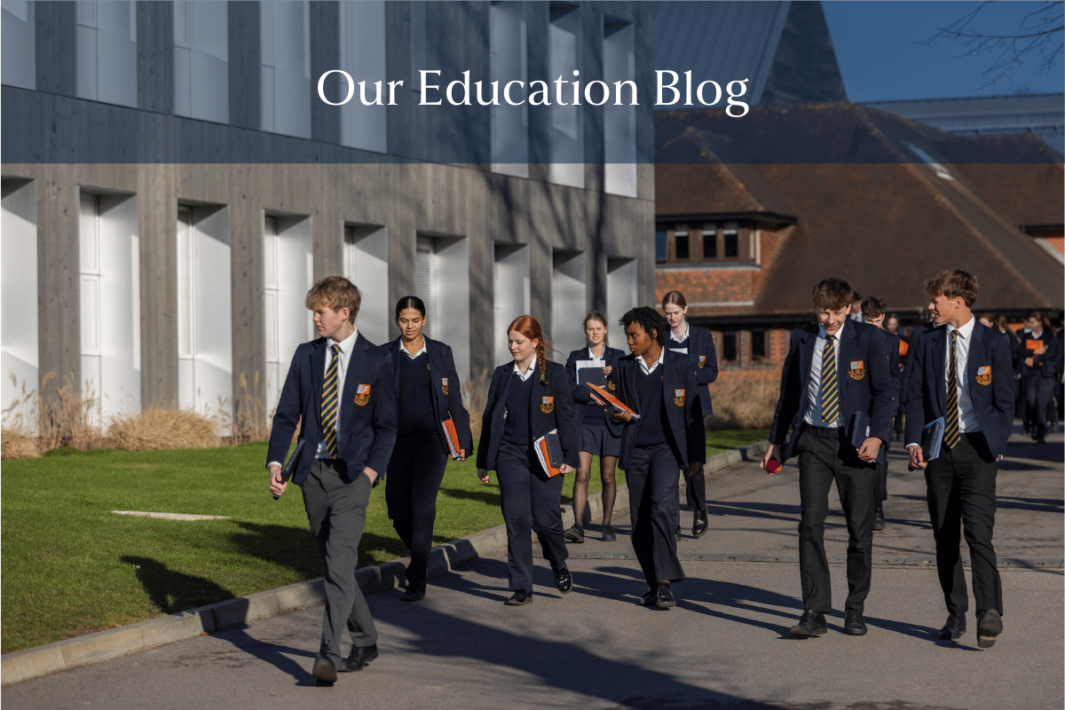 Our education blog - pupils walking between lessons