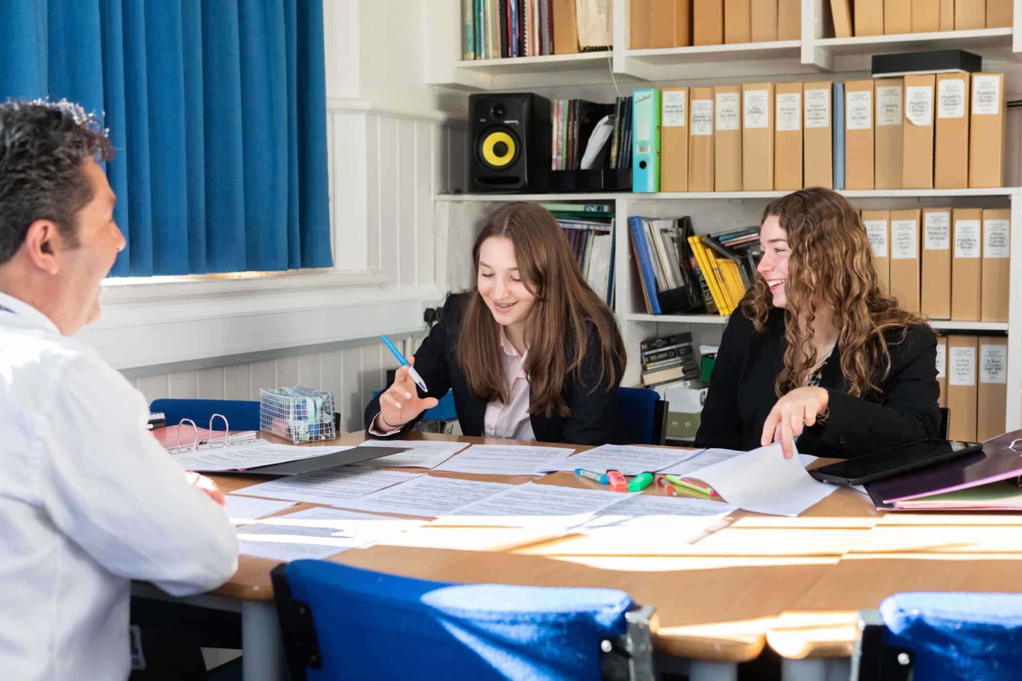 Sixth form pupils in music class