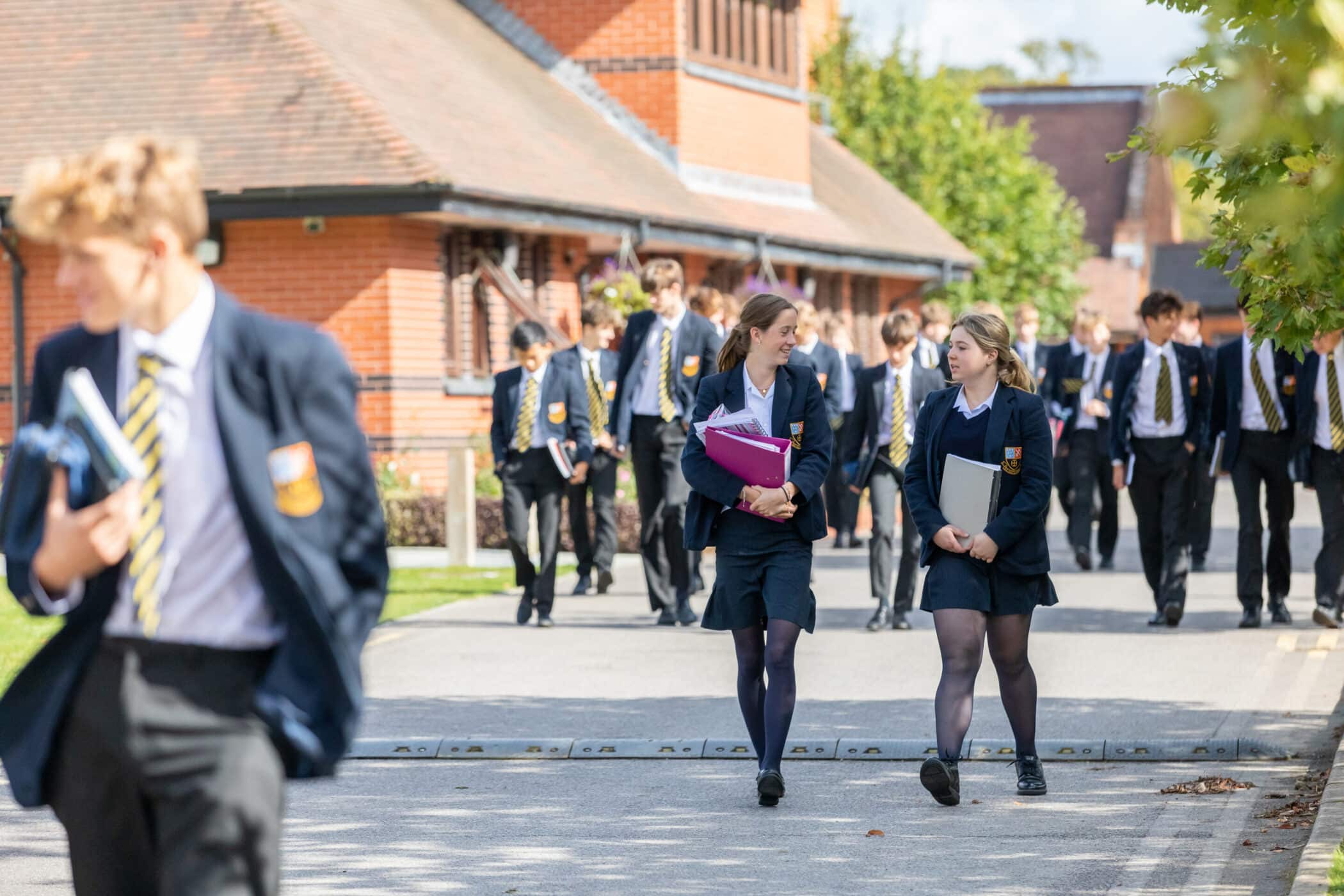 Cranleigh Students walking to class