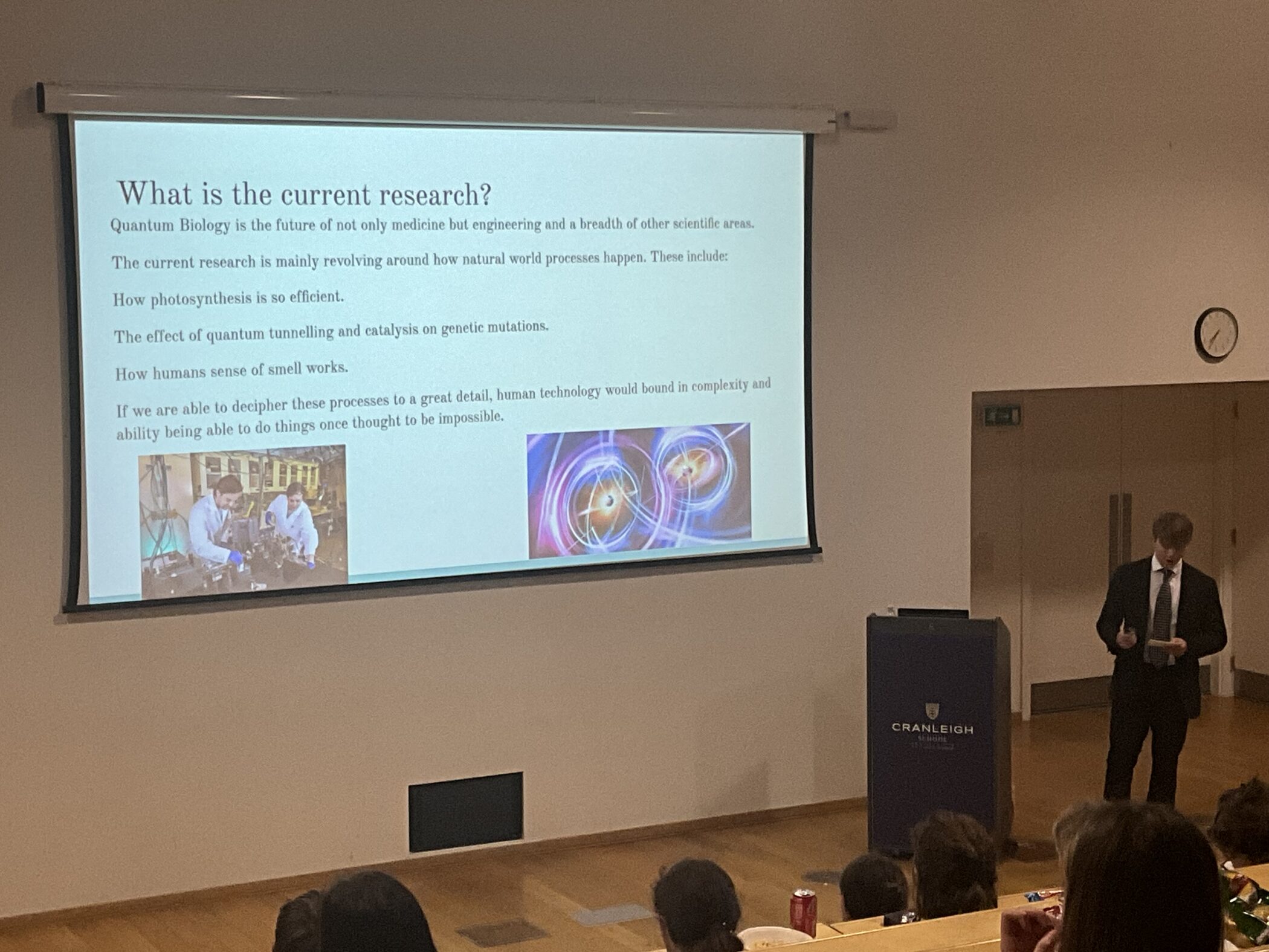 STEM lecture at Cranleigh School